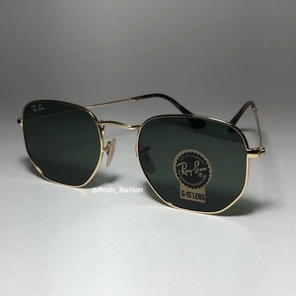 FREE SHIPPING Ray Ban Hexagonal Green Lenses RB3548N New - Picture 6 of 15